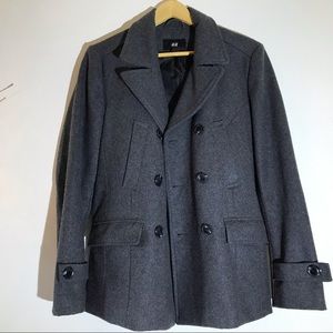 Men’s H&M wool p coat jacket